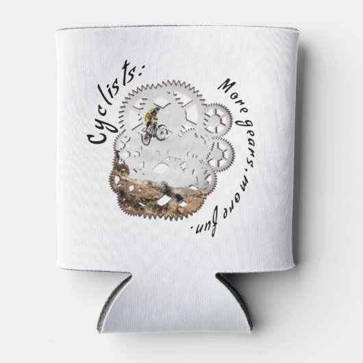 サイクリストより多くのギア、より多くのおもしろい。サイクリングスポーツ 缶クーラー (正面)