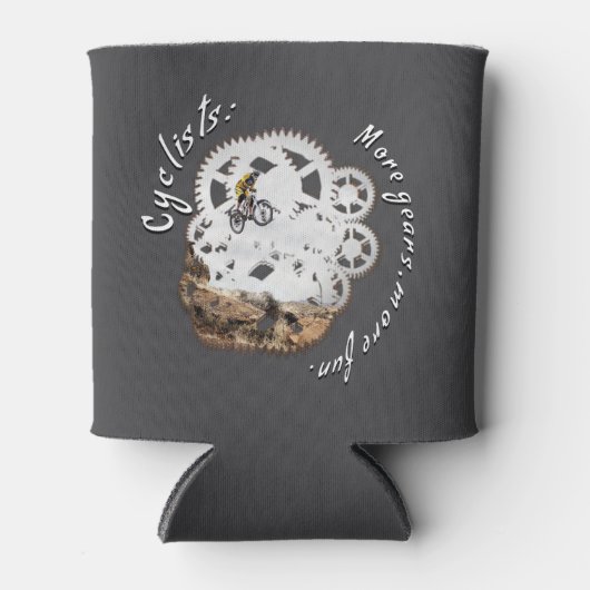 サイクリストより多くのギア、より多くのおもしろい。サイクリングスポーツ 缶クーラー (正面)