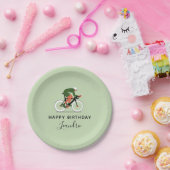 サイクリストイラストレーションサイクリング自転車の名前 ペーパープレート (パーティー)