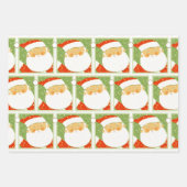 サイクリストクリスマスサイクリングホリデーギフト ラッピングペーパーシート (正面3)