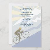 サイクリストサイクリングアップマウンテンロードバイク誕生日 招待状 (裏面)