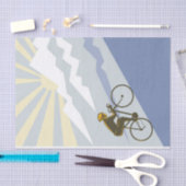 サイクリストサイクリングアップマウンテンロードバイク 薄葉紙 (クラフト)