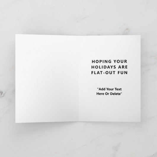 サイクリストサイクリングクリスマスホリデーカード シーズンカード (内部)