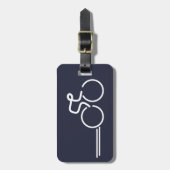 サイクリストサイクリンググラフィックアドレスの荷物タグ ラゲッジタグ (正面縦)