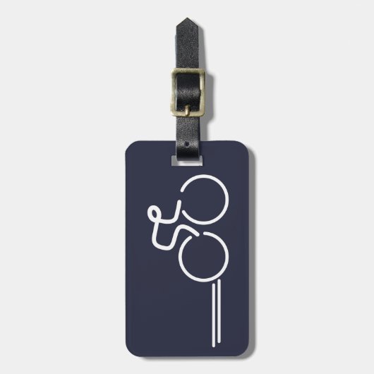 サイクリストサイクリンググラフィックアドレスの荷物タグ ラゲッジタグ (正面縦)