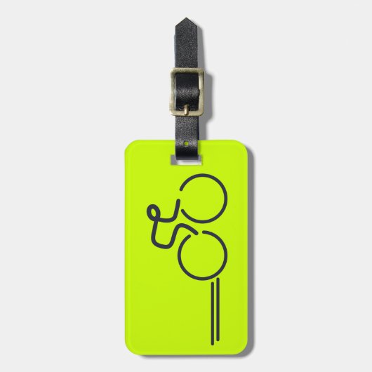 サイクリストサイクリンググラフィック明カスタムるいラゲッジタグ ラゲッジタグ (正面縦)