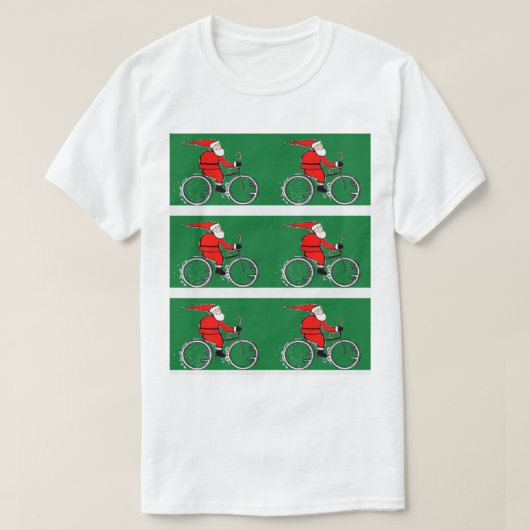 サイクリストサイクリングバイクライディングクリスマス Tシャツ (デザイン正面)