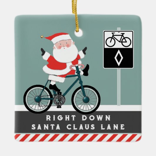 サイクリストサイクリングホリデーキープサセセラミックオーナメント セラミックオーナメント (正面)