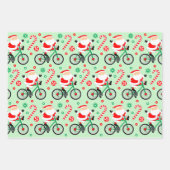 サイクリストサイクリングホリデーギフト ラッピングペーパーシート (正面)