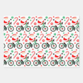 サイクリストサイクリングホリデーギフト ラッピングペーパーシート (正面3)
