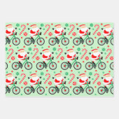 サイクリストサイクリングホリデーギフト ラッピングペーパーシート (正面)
