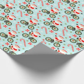 サイクリストサイクリングホリデーギフト ラッピングペーパー (角)
