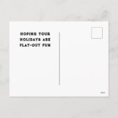 サイクリストサイクリングホリデークリスマスカード シーズンポストカード (裏面)