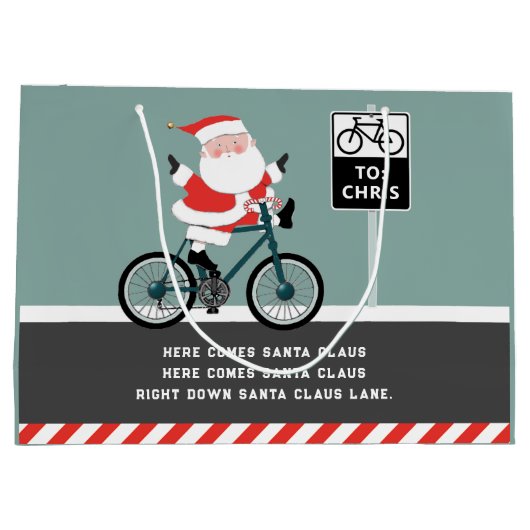 サイクリストサイクリングホリデーラージ抱き枕 ラージペーパーバッグ (裏面)