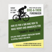 サイクリストシルエット、チャリティーバイク – ア – トンイベント チラシ (正面)