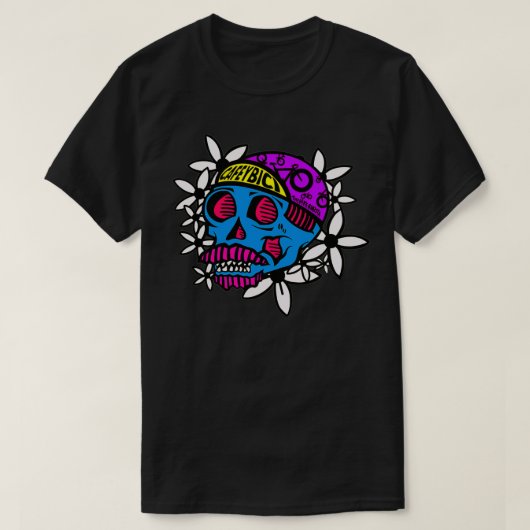 サイクリストバリスタスカル Tシャツ (デザイン正面)