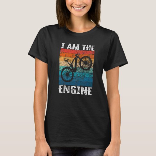 サイクリストファン19のためのエンジンです Tシャツ (正面)