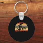 サイクリストレトロヴィンテージマウンテンサイクリングサイクリングギフト キーホルダー (正面)