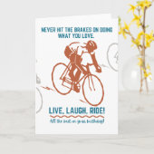 サイクリスト用誕生日カード自転車ライダー カード (黄色い花)