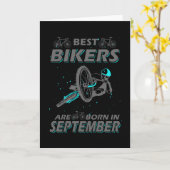 サイクリスト誕生日現在9月 カード (黄色い花)