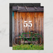 サイクリスト誕生祝い招待状 – 任意の年齢 招待状 (正面/裏面)