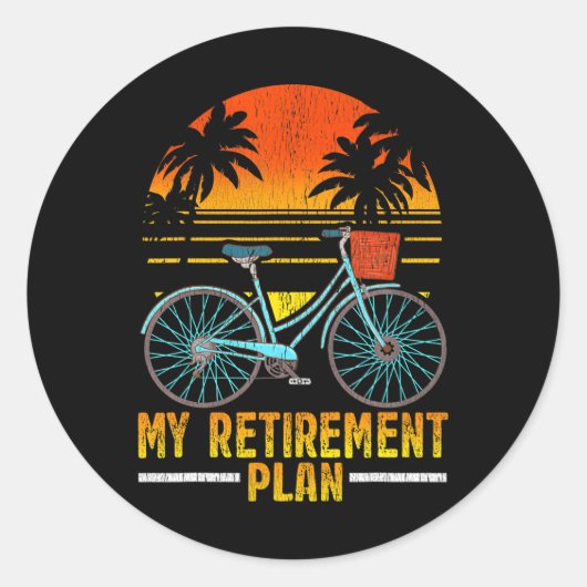 サイクリスト退職計画自転車ライダー ラウンドシール (正面)