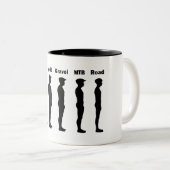 サイクリスト進化型ローディー ツートーンマグカップ (正面右)