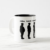 サイクリスト進化型ローディー ツートーンマグカップ (正面左)