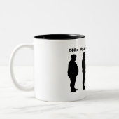 サイクリスト進化型ローディー ツートーンマグカップ (左)