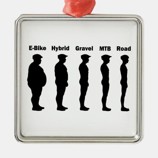 サイクリスト進化型ローディー メタルオーナメント (正面)