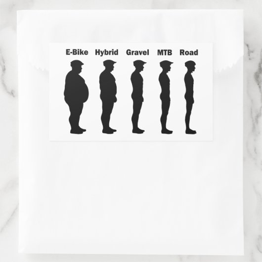 サイクリスト進化型ローディー 長方形シール (バッグ)