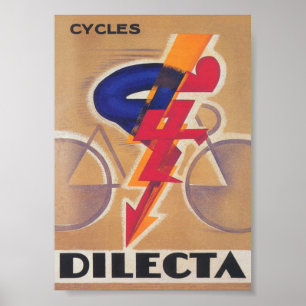 サイクリスト、アールデコ、自転車ビンテージポスター ポスター