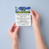 サイクリスト・オン・グラス、サイクリングク広告ラブ チラシ (手)