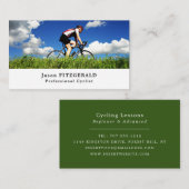 サイクリスト・オン・グラス、サイクリング、サイクリスト・ビジネス・カード 名刺 (正面/裏面)