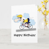 サイクリスト カード (黄色い花)