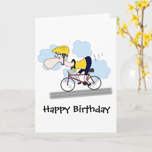 サイクリスト カード (黄色い花)