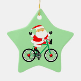 サイクリスト クリスマス バイキング セラミックオーナメント