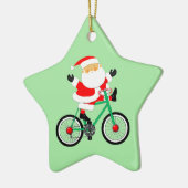 サイクリスト クリスマス バイキング セラミックオーナメント (左)