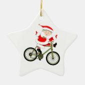 サイクリスト クリスマス バイキング セラミックオーナメント (正面)