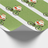 サイクリスト クリスマス 自転車 ギフト ラッピングペーパー (角)