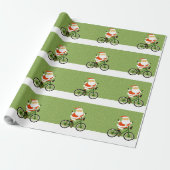 サイクリスト クリスマス 自転車 ギフト ラッピングペーパー (アンロールド)