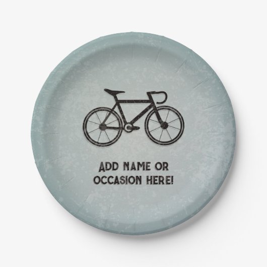 サイクリスト – グランジメタルルック – スポーティな男のパーティー ペーパープレート (正面)