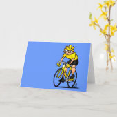 サイクリスト-サイクリング カード (黄色い花)