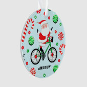 サイクリスト サイクリング クリスマス オーナメント (正面)