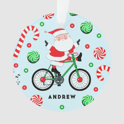 サイクリスト サイクリング クリスマス オーナメント (正面)