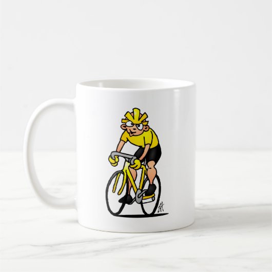 サイクリスト-サイクリング コーヒーマグカップ (左)