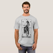 サイクリスト タロット カード ヴィンテージ 自転車 イラスト Tシャツ (正面フル)