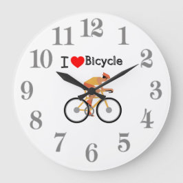 サイクリスト ラージ壁時計