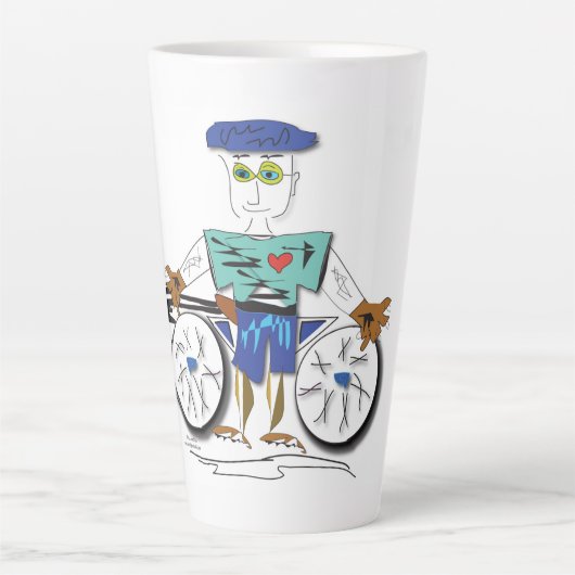 "サイクリスト" – 理由のための乗馬ラテマグ カフェラテマグ (正面)