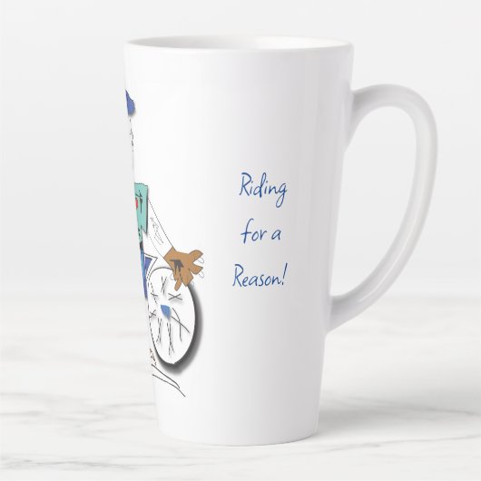 "サイクリスト" – 理由のための乗馬ラテマグ カフェラテマグ (右)